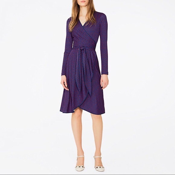 Tory Burch Dresses & Skirts - Tory Burch Margot Blue Red Print Wrap Midi Dress